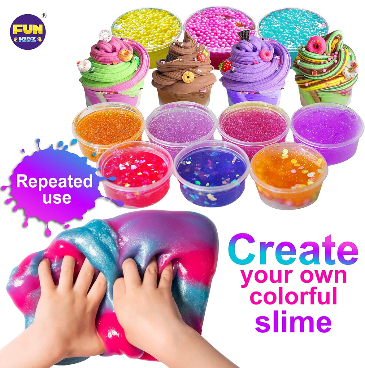 33-Piece Ultimate Slime Kit – Glow, Glitter, Butter & Cloud Slime