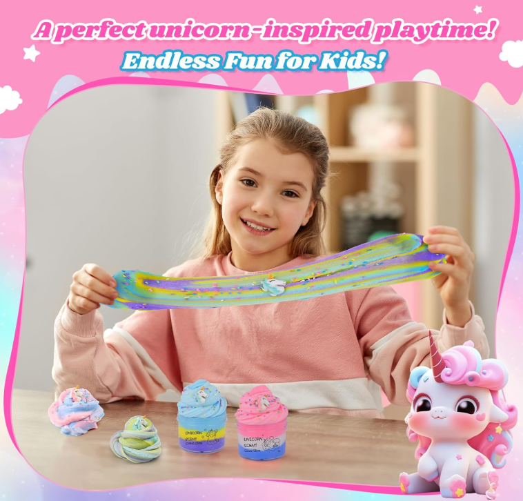 Unicorn Scented Cloud Slime – 2-3 Pack