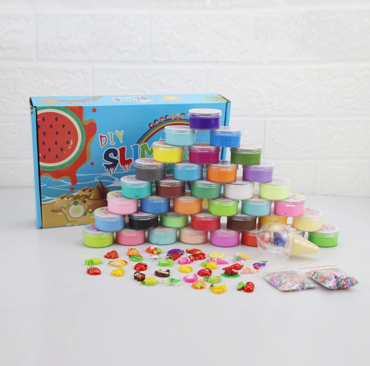 36 Pack Mini Butter Slime Kit – Includes Soft Slimes with Cool Accessories