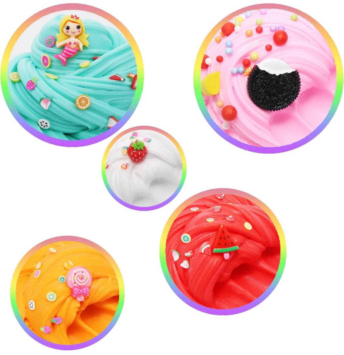 9 Pack Butter Slime Kit – Soft, colorful slimes with cool party charms