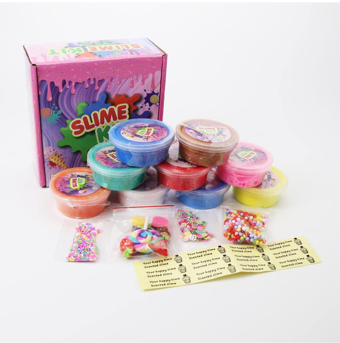 Vibrant 9 Pack Butter Slime Kit for creative play and party fun